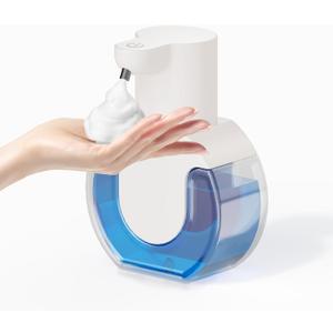 Automatic Soap Dispenser Touchless,Rechargeable Foaming Soap Dispenser,15oz/420ml Smart Hand Soap Dispensers,4-Level Adjustable,Wall Mount for Bathroom Kitchen Dish Soap,Hands-Free