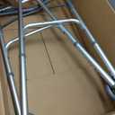 32 Inches Drive Medical Two-Button Folding Walker With Wheels - Lightweight Rolling Mobility Support - Adjustable Height - Dual Push-Button Operation - 5 Inch Front Wheels - Durable Aluminum - Silver