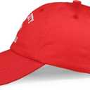 Football Fan Hat,Embroidered Adjustable Football Cap for Men, Women,Cotton Trucker Cap,Game Day Gift (Red, L)