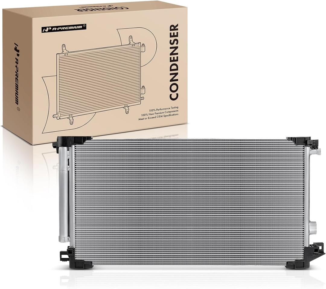 A-Premium Air Conditioning A/C Condenser Compatible with Toyota Corolla 2020-2022, Prius 2016-2022, L4 1.8L, FULL HYBRID EV-GAS (FHEV)