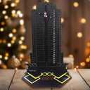 2 x 2025 Advent Calendar, Wooden Diehard Advent Calendar Dropped Nakatomi Plaza Tabletop Christmas Countdown Calendar Ornament for Kids Adults Home Decoration (Black-A)