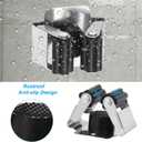 PATIKIL Broom and Mop Holder, 12 Pack Wall Mounted Stainless Steel Mop Hanger Heavy Garden Tool Organizer Rack Hanging Clips with Screws for Home Garage, Black