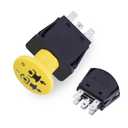 BlueStars 725-3233A Clutch PTO Switch - Compatible with Cub Cadet MTD 725-3233A 725-3233 925-3233A 925-3233 Delta 6201-308 6204-308 RTZ XT2 ZT1 ZTR Zero 1515 1517 1525 1527 PTO Switch 10 AMP Yellow
