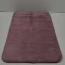 Yimobra Memory Foam Toilet Bath Mat U-Shaped, 24 X 20 Inches,Soft and Comfortable, Super Water Absorption, Non-Slip, Machine Wash and Easier to Dry for Bathroom Commode Contour Rug, Mauve