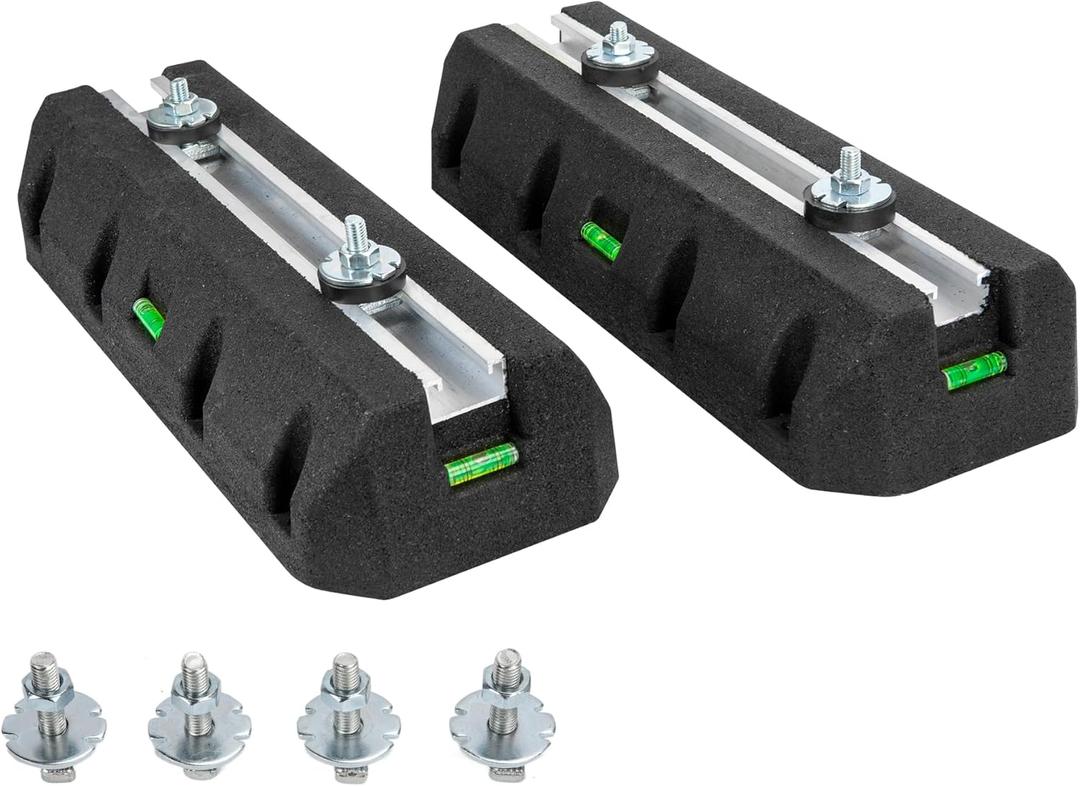 WeCooper Floor Mounting Base Pad for 9000-60000BTU,Heavy-Duty Condenser Rubber Floor Mount Base Kit,Anti-Vibration Isolator Mounting Bracket for Ductless Mini Split Air Conditioner Heat Pump