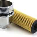 68191350AA Aluminum Engine Oil Filter and Oil Filter Housing Cap Assembly Fits For Chrysler Dodge Jeep Ram - 200, 300, Challenger, Charger, Durango, Cherokee, Wrangler,Replaces# 917-190, 68191349AC