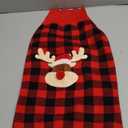 Dog Christmas Sweater Cute Dog Christmas Outfit with 3D Reindeer Pattern Soft Warm Turtleneck Knitted Pet Clothes Cold Weather Puppy Clothes for Small Medium Large Dogs Cats, XXL
