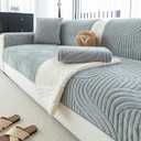 Sofa Couch Cover, Non-Slip Sofa Covers Washable for Dogs, Sofa Slipcovers Pet Friendly, Pet Couch Covers for Sofa, Boho Couch Protector for Recliner and Loveseat(1PC,Light Grey,36"63")
