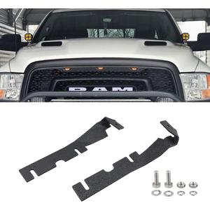 Ditch Hood Hinge Light Brackets for 2009-2018 Dodge Ram 1500 2500 3500 Auxiliary Offroad LED Pod Work Light Side Mounting Bracket Ditch Hood Hinge Light Brackets for 2009-2018 Dodge Ram 1500 2500 3500 Auxiliary Offroad LED Pod Work Light Side Mounting Bracket