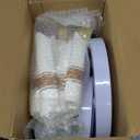 M MCIRCO 175 Piece Gold Dinnerware Set - 50 Plastic Plates, 25 Cups, 25 Pre Rolled Napkins with Plastic Silverware, Disposable Gold Dinnerware Set for 25 Guest