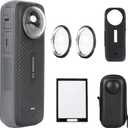 PellKing Camera Protective Accessories Kit for Insta360 X4, Insta 360 X4 Bundle Include Lens Guard/Silicone Protective Cover/Screen Protectors/Camera Case