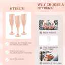 Plastic Champagne Flutes 7oz, Reusable Drinking Glasses Cups Goblets Shatterproof Unbreakable, for Wedding Party Mimosa Bar (24, Rose Gold)