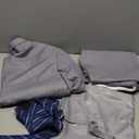 Cooper & Nelson Men's Suit Slim Fit, 3 Piece Suits for Men, One Button Solid Jacket Vest Pants with Tie, Tuxedo Set, Medium 