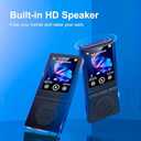 64GB MP3 Player with Bluetooth 5.3, Music Player with HiFi Sound for Sports Runners, 2.4" Screen MP3 Player Built in HD Speaker Voice Recorder FM Radio E-Book, Expanded Up to 128GB, Earphone Included (Black)