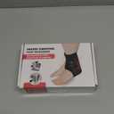 Cordless Foot and Ankle Massager for Pain Relief, 3000mAh Rechargeable Ankle Heating Pad with Massage, Foot and Ankle Massager for Circulation and Pain Relief, Heated Ankle Brace Wrap, Black