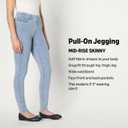 Amazon Essentials Women's Stretch Denim Mid-Rise Pull-On Skinny Jegging (Iced Light Wash)