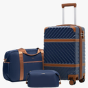 Coolife Luggage Set Suitcase Carry On Luggage PC Hardshell Luggage TSA Lock Spinner Wheels Telescopic Handle