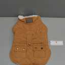 KYEESE Dog Coat Windproof Dog Coats for Small Dogs Waterproof Dogs Jacket with Fleece Lined Warm Pet Winter Puffer Coat with Leash Hole Thick Cat Clothes with Pocket Soft Pet Sweater for Cold Weather (Medium, 08# Yellow)