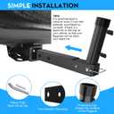 Foldable Hitch Mount Flagpole Holder | All Metal Heavy- Duty, Fits Standard 2" Trailer Hitch, Compatible with Jeep, Truck, SUV, RV, Pickup, Camper Trailer (ONE Flagpole)