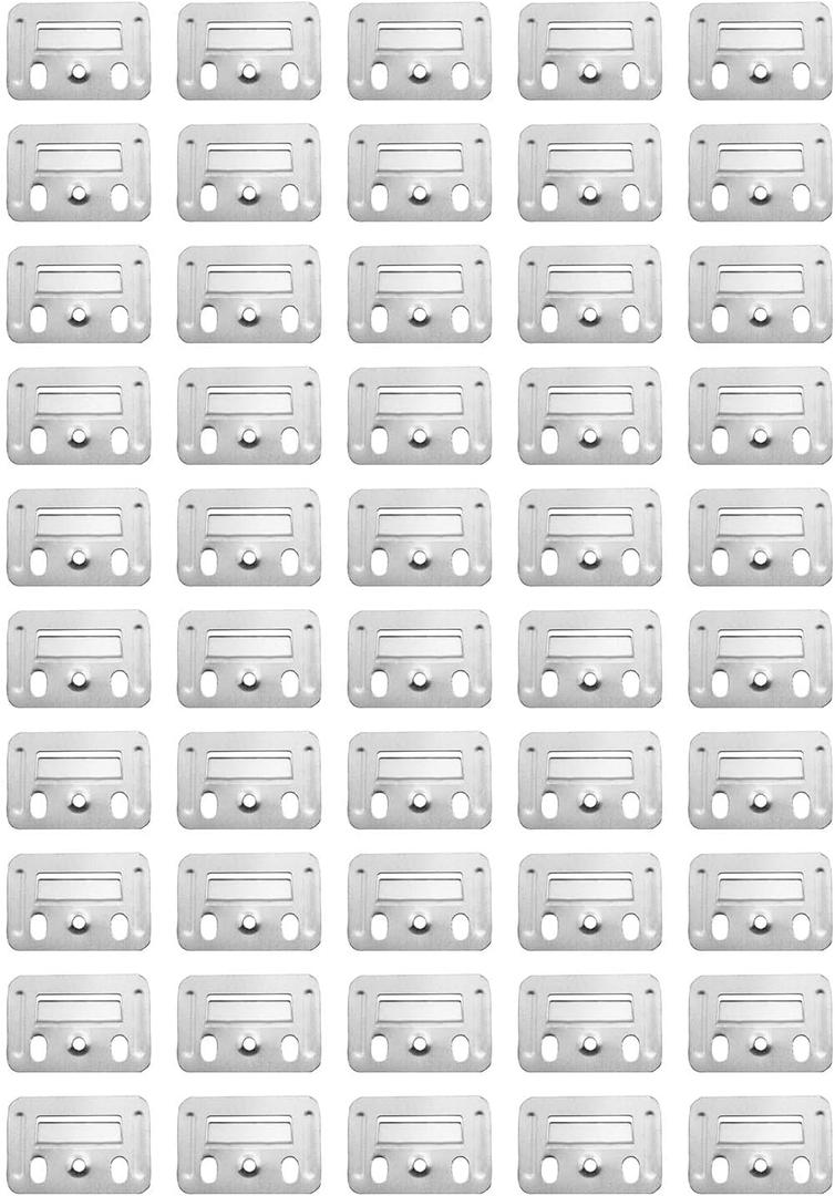 50PCS PVC Buckle Stainless Steel Wall Mounting Clips Clip Fixing Plate Wall Buckle Interlocking Hanging Bracket Couch Clips Wall Panel Fixings Furniture Fixings Hanger Wall Panel Clips