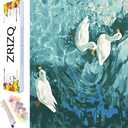 2 x ZRIZQ Paint by Number for Adults Beginners,12" Wx16 L Canvas for Painting Kits for Adults in Colorful Box,Paint by Numbers for Home Wall Art Decor-Summer Duck