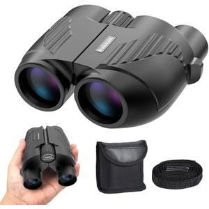 20x25 Binoculars for Adults and Kids, High Power Easy Focus Compact Binoculars with Low Light Vision for Bird Watching and Travel (Black)