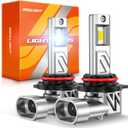 SEALIGHT 9012 Light Headlight Bulbs, 800% 44,000LM Super Bright, 1:1 Real Size, 6500K Cool White Bulbs for Car Powersports ATV/UTV, Pack of 2