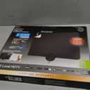 GE Ultra-Thin Amplified TV Antenna, 4K Ready 1080P Digital HDTV UHF VHF, Long Range Indoor TV Antenna, Amplifier with LTE Filter, Reversible Black/White Finish, 48862