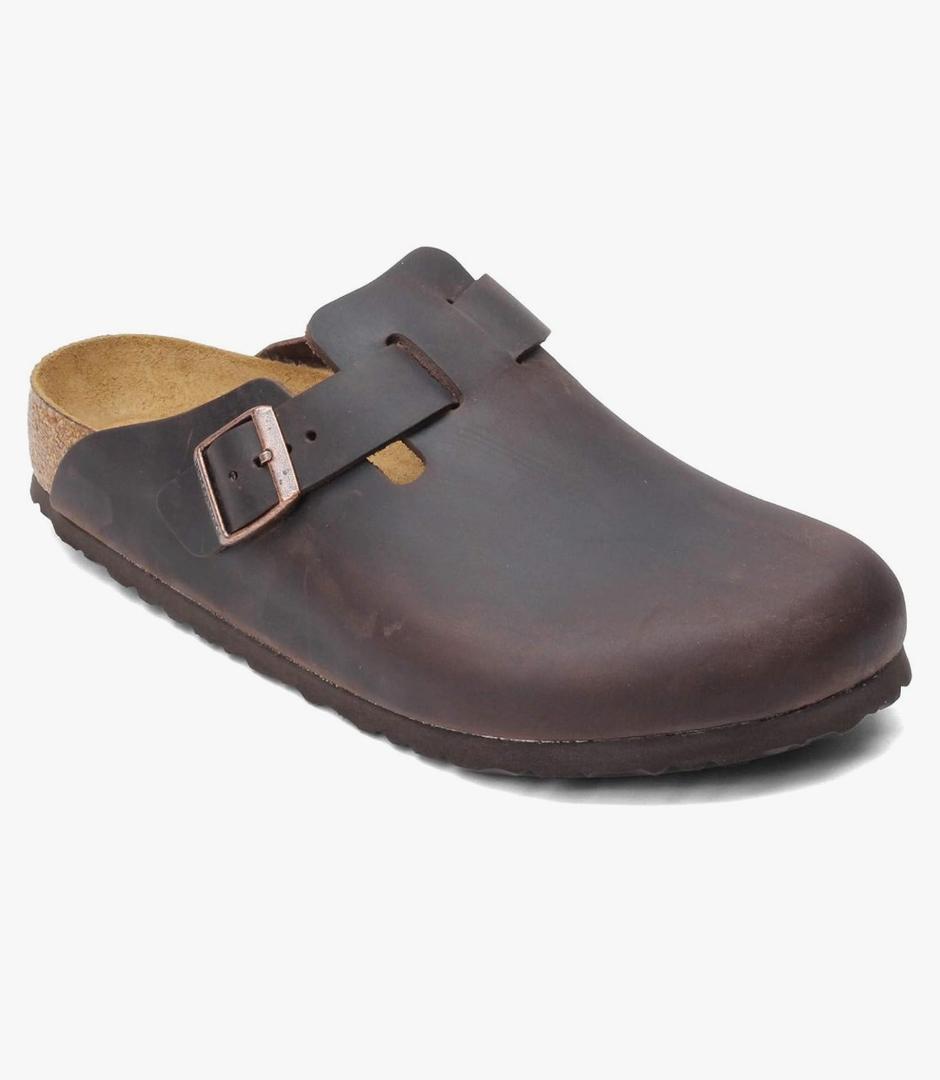 Birkenstock Unisex Boston Soft Footbed Clog Slip On Mule Sandal, Habana Oiled Leather, 36, 5-5.5 Women/3-3.5 Men