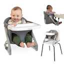 Infantino The Ultimate Travel Booster, Versatile and TravelFriendly Booster, High Chair and Seat for OnTheGo Families, Gray