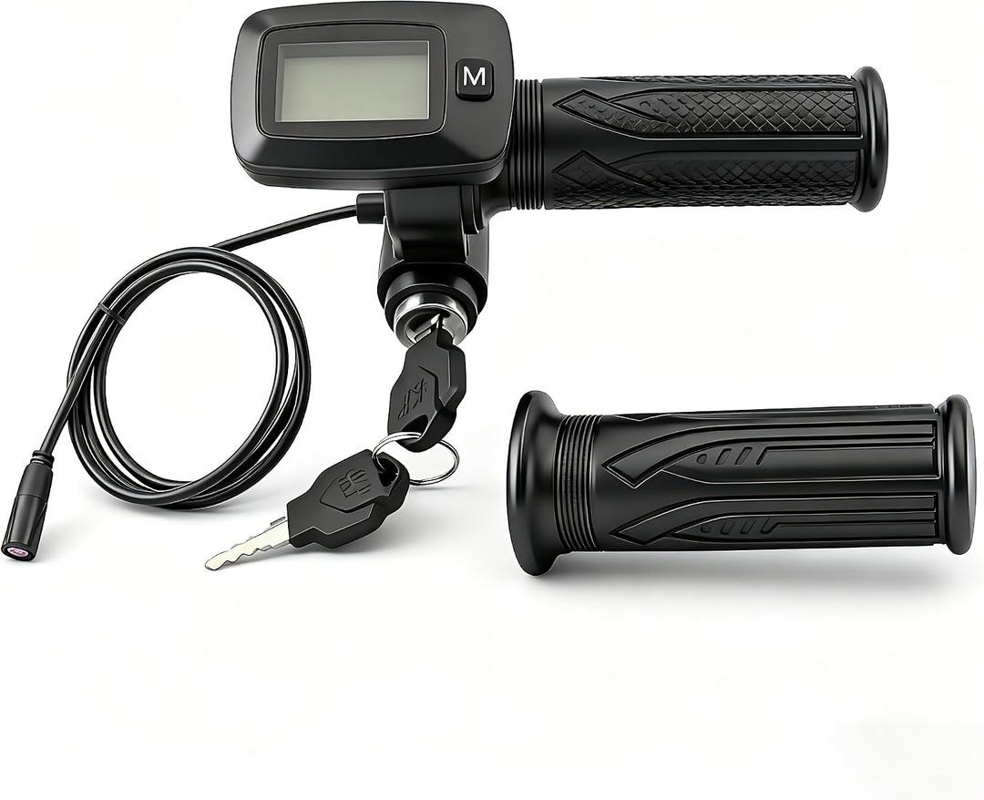 Throttle for Tuttio Soleil 01 Electric Dirt Bike, 48V LCD Display w/M Button, Tuttio Ebike Throttle Integrated Display, Only Fit Tuttio Soleil01 (No Non-M), Tutti Soleil 01 Accessories for Teens
