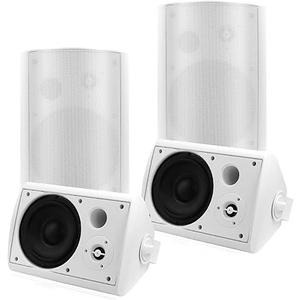 STUDIOFINIX 6.5 Inch Passive Indoor Outdoor Speakers Wired Waterproof with 800Watts, Wall Mount Speaker,for Patio,Covered Porch,Deck,Poolside(4 SpeakersWhite)