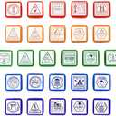 Bright Creations Passport Stamps, City and Country Stamp Set (1 x 1 in, 26 Pieces)