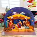 JOYIN Pop Up Christmas Nativity 3D Religious Card with Envelope in Holy Night Nativity, Jesus Christ Birth Scene for Xmas Holiday Greeting Card, Merry Christmas Giving, Thanksgiving and all occasions