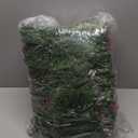 Timer 8 Modes - 9 Ft by 10 Inch Prelit Christmas Garland with 50 Warm Lights Thick 270 Snowy Bristle Pine 10 Pinecone 70 Berry Battery Operated Xmas Decor Mantle Stairs Porch Front Door Indoor Outdoor