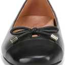 Vionic Women's Klara Ballet Flat, Black Leather, 6.5