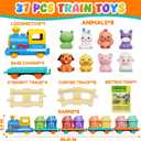 Toddler Boy Girl Toys 1-2-3, Train Set for Toddlers 2-4 with Music & Light, Toys for 1 2 3 Year Old Boy Girl, Counting Matching Sorting Montessori Learning Toy, 1 2 3 Year Old Boy Girl Birthday Gifts