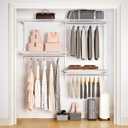 Vilaxing Sturdy Closet Organizer System: 4.4 Ft. Custom Metal Wire Shelving