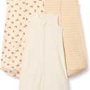 Amazon Essentials Unisex Babies' Cotton Sleep Sack, Wearable Blanket, 0.5 TOG, Pack of 3 (0-6 Months, Oatmeal Heather/Stripe/Tiger)