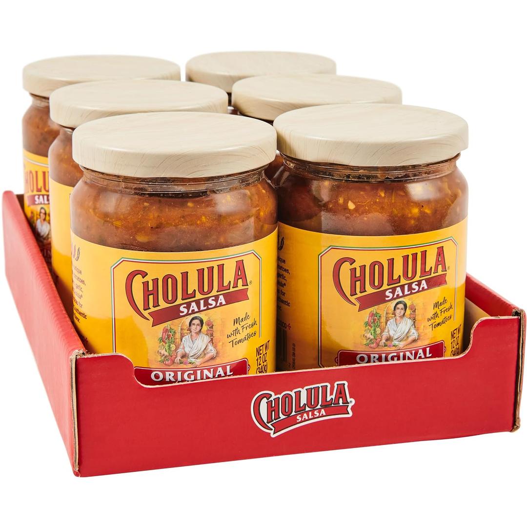 Cholula Original Salsa (Medium), 12 oz (Pack of 6) (EXP 09/20/26)