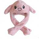 Ear Moving Jumping Hats Bunny Plush Rabbit Hats Cute Fuzzy Hats Novelty Dress Up Cosplay Party Hat