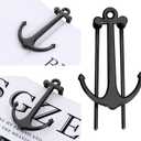 2 Pieces Bookmarks Creative Anchor Bookmark Metal Page Holder for Reading Students Teachers Graduation Gifts Office Supplies (Black)
