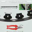 80 ft Fence Edging for Landscaping Include Garden Pruning Scissors,80 Spikes,80 ft Lawn Edging Edging for Landscaping Edging and Garden Edging and Garden Border and Flower Bed Edging (Black-80ft)