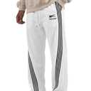 QJQ Men's Y2K Baggy Sweatpants Parachute Pants Wide Leg Vintage Track Pants Casual Streetwear Star-White XX-Large (White)