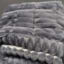 Smiry Couch Cover for Dogs Washable, Non Slip Fuzzy Pet Couch Covers for 3 Cushion Sofa Pet Friendly, Thick Soft Sofa Slipcovers Cushion Protector (Grey, 27.6" x 47")
