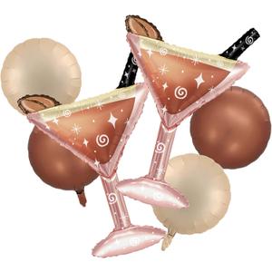 4 x Espresso Martini Balloons Cocktail Balloons Foil for Christmas Martini Party Espresso Martini Birthday Decorations Cocktail Theme Party Decorations Bachelorette Decor Margarita Baby Shower Decor