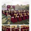 VEVOR Chair Covers, Polyester Spandex Chair Cover, Stretch Slipcovers for Wedding Party Dining Banquet Flat-Front Chair Covers (Burgundy-a, 50PCS)
