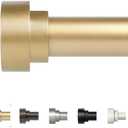 HEI! DEAR Gold Curtain Rods 48 to 84 Inch(4-7FT),1 Inch Heavy Duty Curtain Rods,Adjustable Curtain Rod Set,Modern Decorative Drapery Rods,Telescoping Single Window Curtains Rods 36-88",Brass Gold
