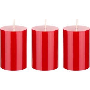 Mega Candles 3 pcs Unscented Solid Red Pillar Candles, Hand Poured Premium Wax Candle 2 Inch x 3 Inch, Home Dcor, Spas, Weddings, Occasions, Party, Centerpieces, Holidays, Vigils, Prayers