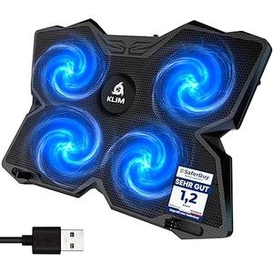KLIM Wind Laptop Cooling Pad  More Than 500 000 Units Sold    The Most Powerful Rapid Action Cooling Fan  Laptop Stand with 4 Cooling Fans at 1200 RPM  USB Fan  PS5 PS4  Blue
